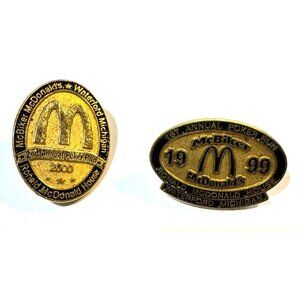 MC DONALDS BIKER POKER RUN PINS 1999 2000 MOTORCYCLE RONALD MC DONALD HOUSE